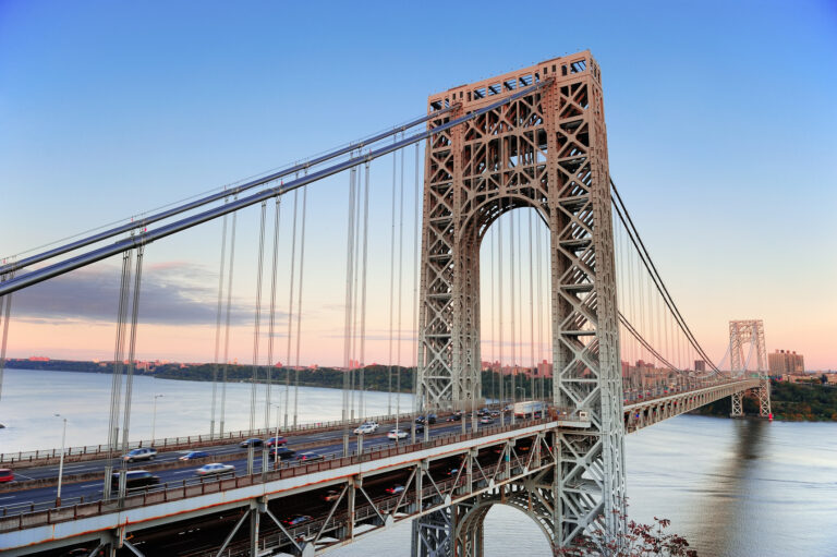 George Washington Bridge at sunset