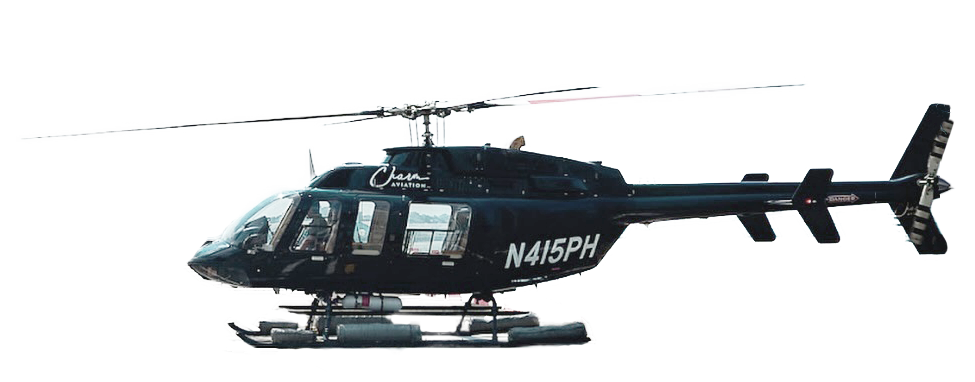 Black helicopter with registration N415PH
