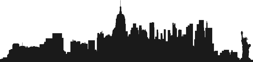 Silhouette of New York City skyline