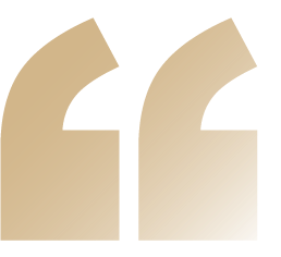 Stylized golden quotation marks design.
