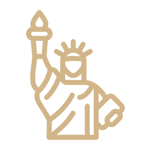 Stylized Statue of Liberty silhouette