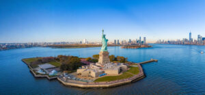 Aerial photo tour to the Statue of Liberty New York. This is a top destination when visiting the USA
